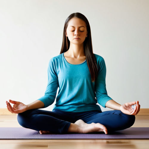 Home 26 Peaceful Meditation Scene**
"A woman in comfortable, loose-fitting clothing sits in a serene yoga studio, meditating, fully clothed, appropriate attire, safe for work. Soft, diffused natural light, calming color palette, meditation cushion. Perfect anatomy, correct proportions, natural pose, well-formed hands. Family-friendly, modest, professional photography, high quality."
**