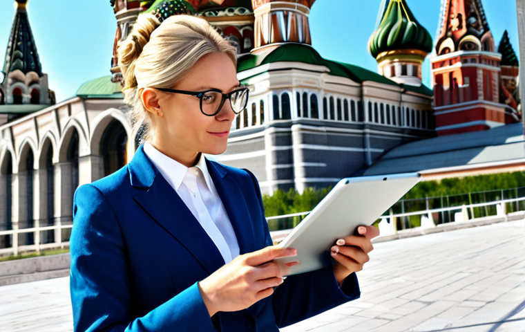 **

A professional female architect, fully clothed in a stylish, modern business suit and glasses, reviewing blueprints at a sun-drenched construction site in Moscow with St. Basil's Cathedral in the background. She is holding a планшет (tablet). Appropriate attire, safe for work, perfect anatomy, natural proportions, professional photograph, high quality, modest clothing.

**