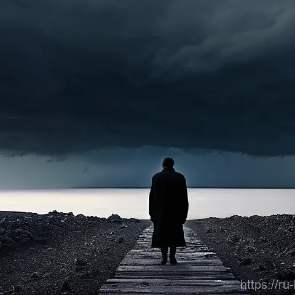 불교에서의 용서 - **Prompt: The Weight of Unforgiveness**
    "A lone figure, gender-neutral, stands silhouetted again...